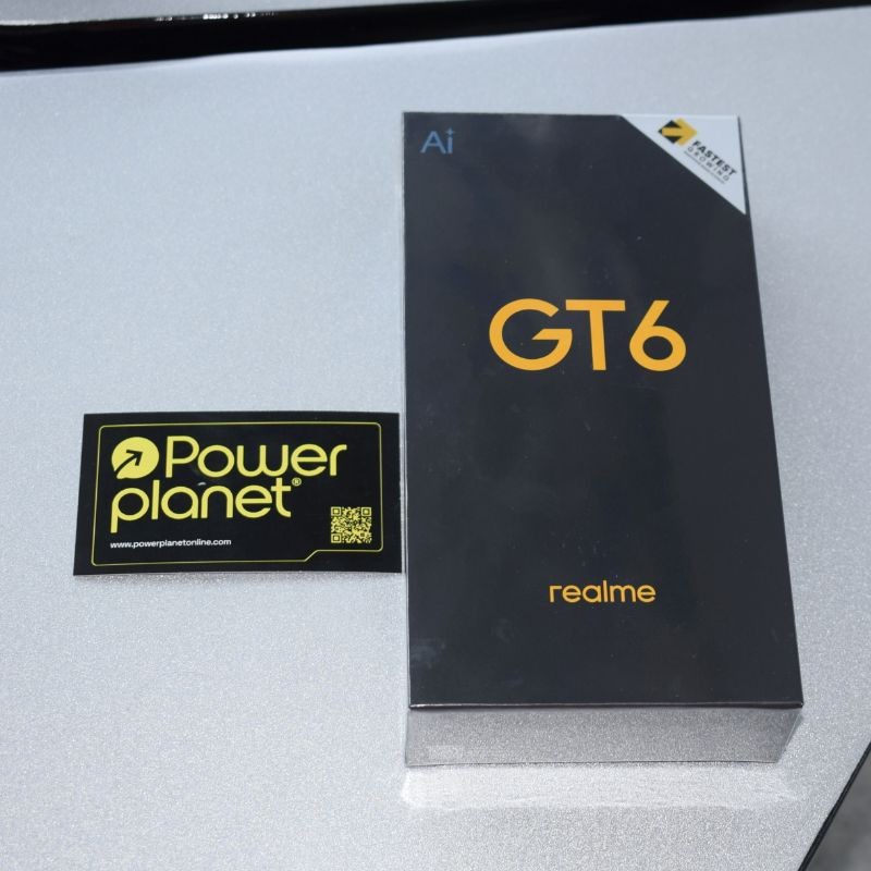 Foto real da caixa do Realme GT6 8GB/256GB Verde - Celular