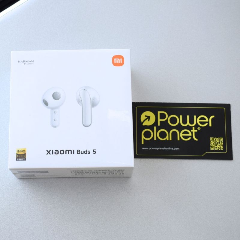 Photo réelle de la box Xiaomi Buds 5 ANC White - Écouteurs Bluetooth