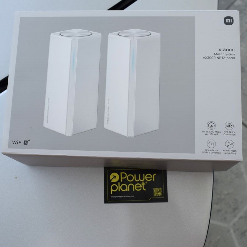 Photo réelle de la boîte du Xiaomi Mesh System AX3000 NE Blanc (Pack x2)
