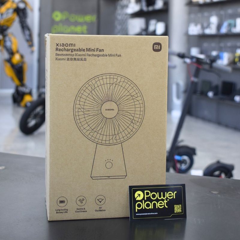 Foto caja real del Xiaomi Rechargeable Mini Fan - Ventilador portátil