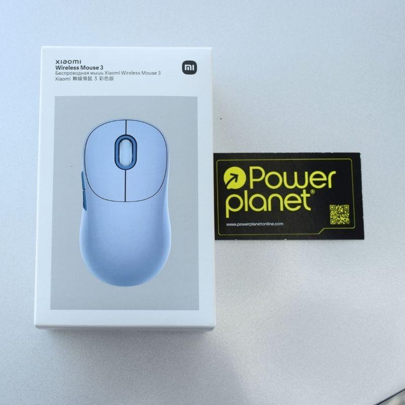 Photo réelle du boîtier de souris sans fil Xiaomi Wireless Mouse 3 Blue - 1200 DPI