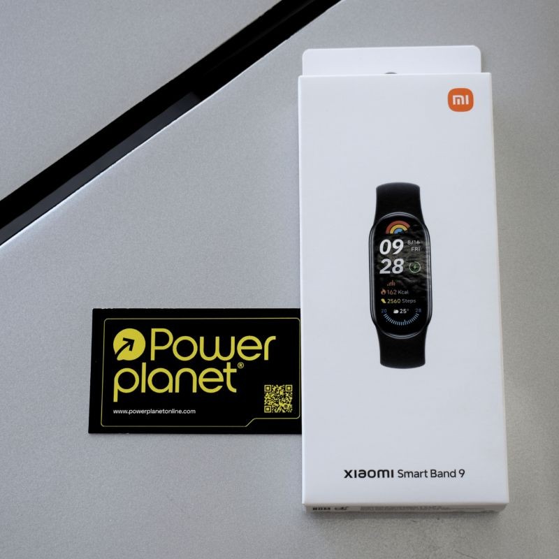 Foto real da caixa preta Xiaomi Mi Smart Band 9 - Pulseira de atividades