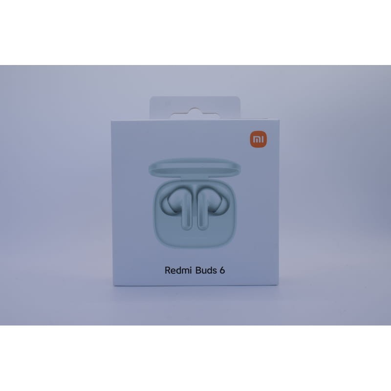Photo réelle de la boîte des Xiaomi Redmi Buds 6 Vert avec suppression du bruit (ANC) - Casque Bluetooth