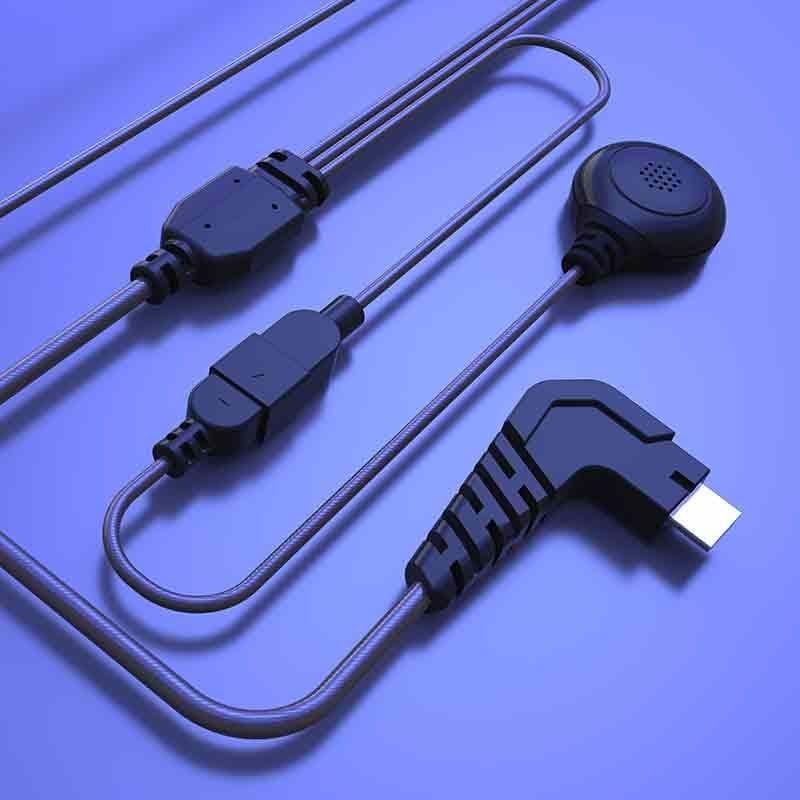 Fones de ouvido para intercomunicador Freedconn D6 Hi-Res com Microfone Preto - Escuta