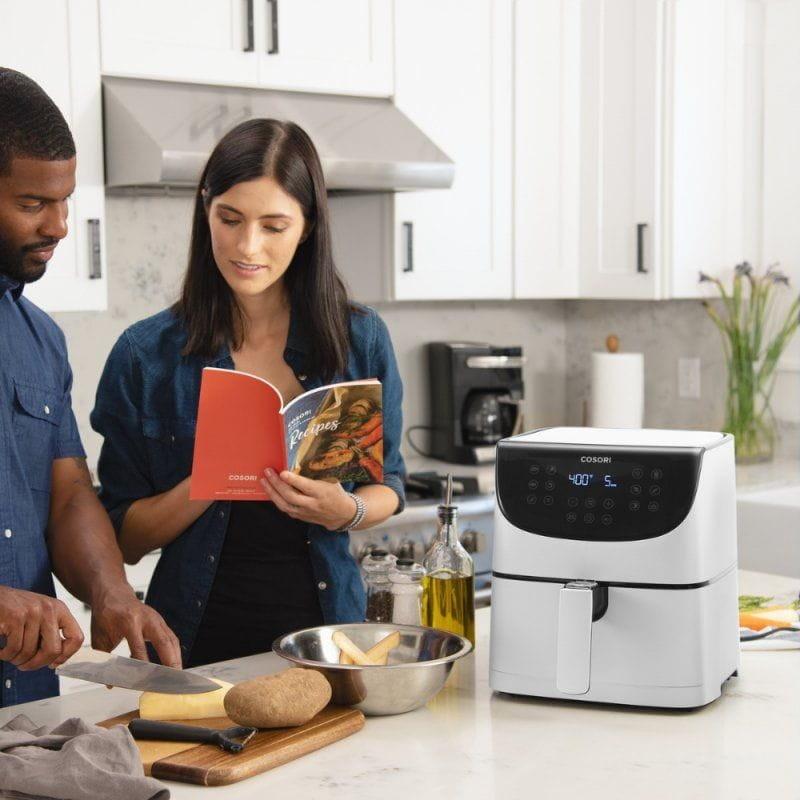 Cocinar con Freidora de Aire Cosori Premium Chef Edition 5,5L 1700W Blanco