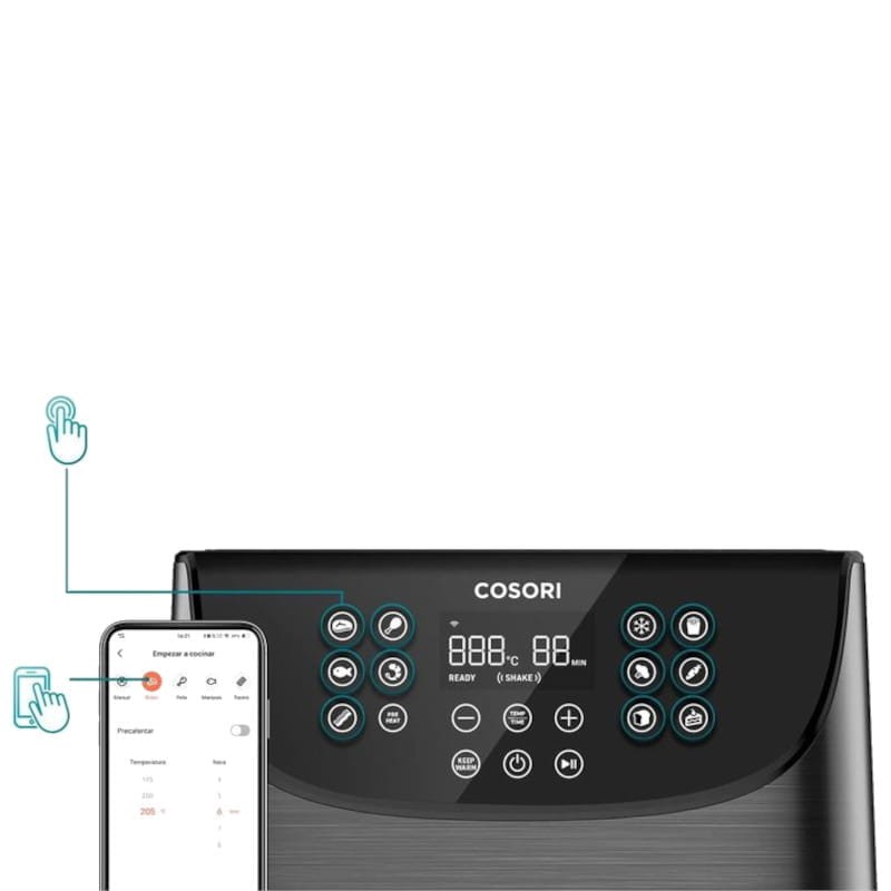 Freidora de Aire Cosori Smart Chef Edition Negro - Control
