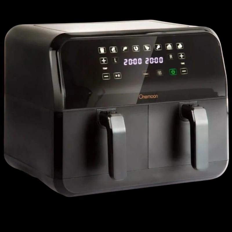 Fritadeira Sem Óleo Onemoon D8 Cesto Duplo 4L + 4L Preto