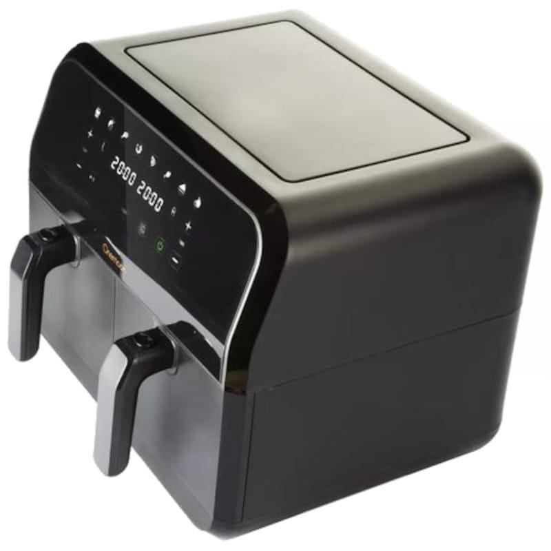 Dois cestos de fritadeira sem óleo Onemoon D8 cesto duplo 4L + 4L preto