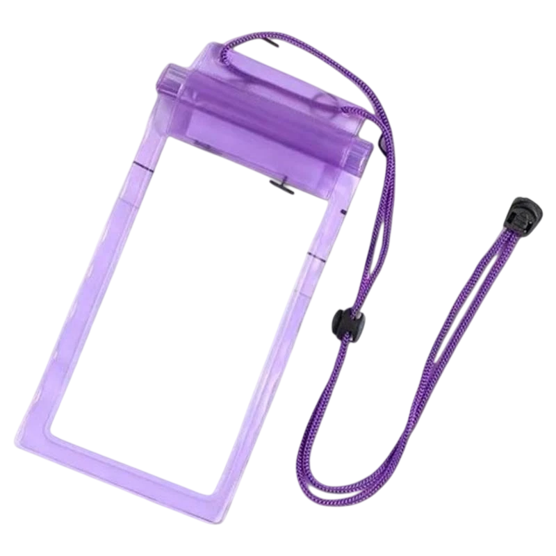 Funda Móvil Impermeable Acuática Colgante Universal Púrpura