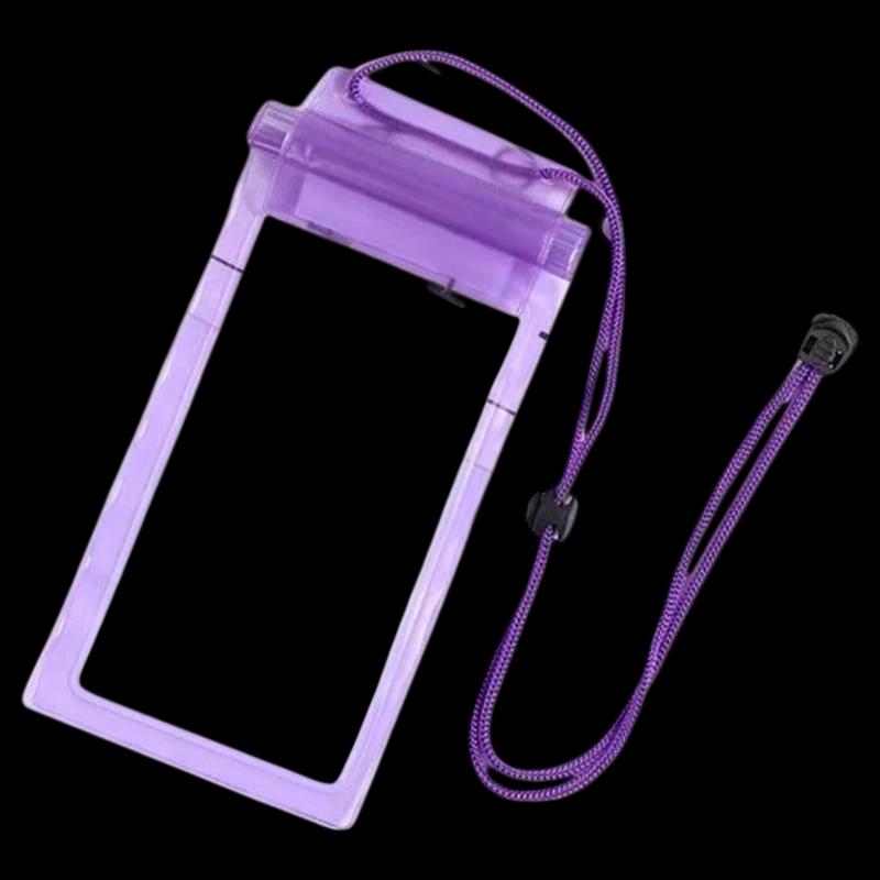 Funda Móvil Impermeable Acuática Colgante Universal Púrpura