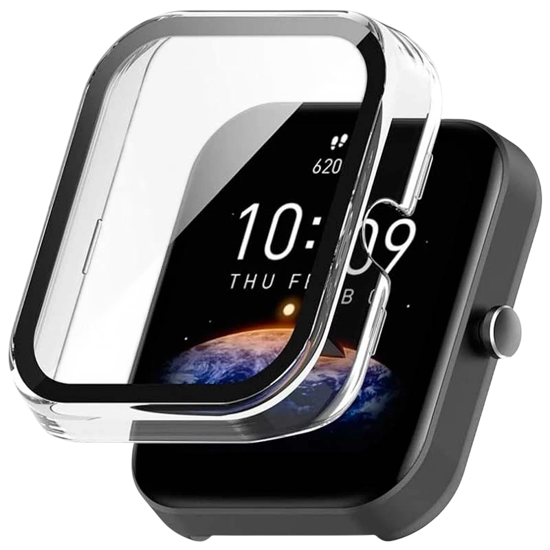 Coque PC + Verre Trempé Amazfit Bip 3 Transparent