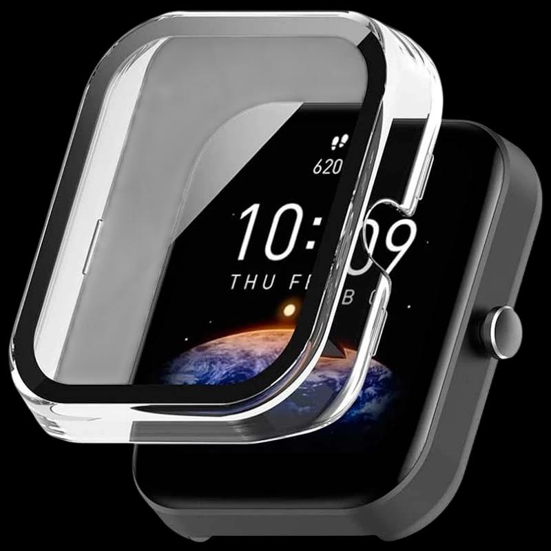 Capa PC + Vidro Temperado Amazfit Bip 3 Transparente