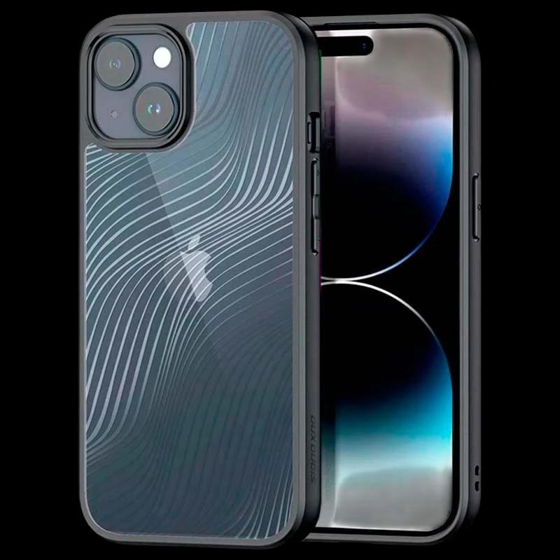 Capa rígida preta Anti-Scratch Shell para iPhone 15 Plus