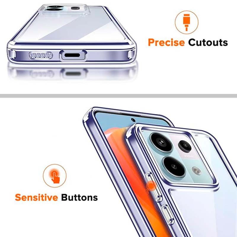 ajuste preciso de la Funda Antigolpes Premium para Xiaomi 13T Acrílico Anti-Amarillo Transparente