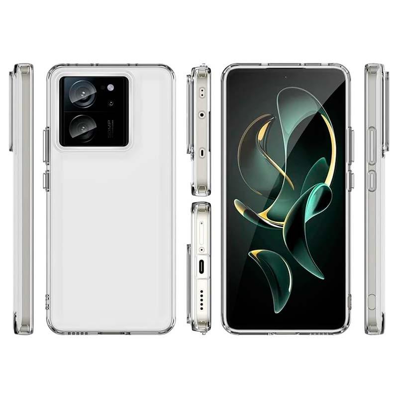 vista de la Funda Antigolpes Premium para Xiaomi 13T Acrílico Anti-Amarillo Transparente desde todas las perspectivas