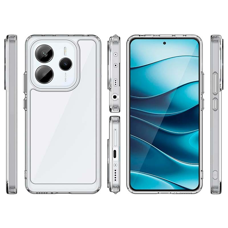 Funda Antigolpes Premium para Xiaomi Redmi Note 14 4G Acrílico Anti-Amarillo Transparente - vista desde todas las perspectivas