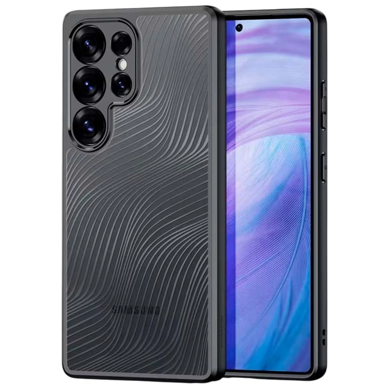 Funda rígida Anti-Scratch Shell Samsung Galaxy S25 Ultra 5G Negro+Transparente