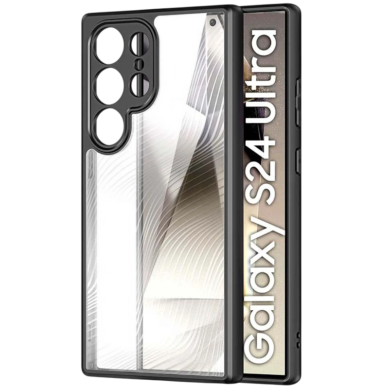 Capa rígida preta Anti-Scratch Shell para Samsung Galaxy S24 Ultra