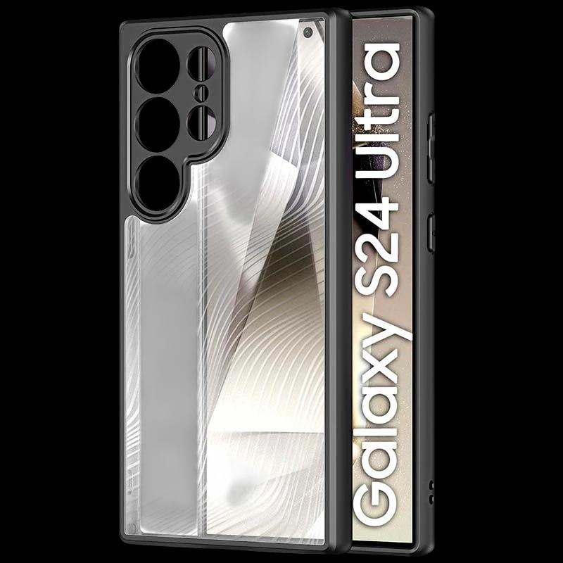 Capa rígida preta Anti-Scratch Shell para Samsung Galaxy S24 Ultra