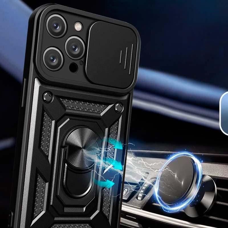 Funda Armadura Militar negra para Xiaomi Redmi Note 14 Pro Plus 5G - soporte magnético