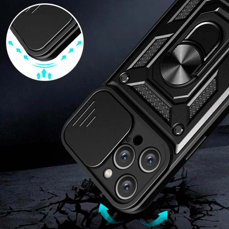 Funda Armadura Militar negra para Xiaomi Redmi Note 14 Pro Plus 5G - resistencia