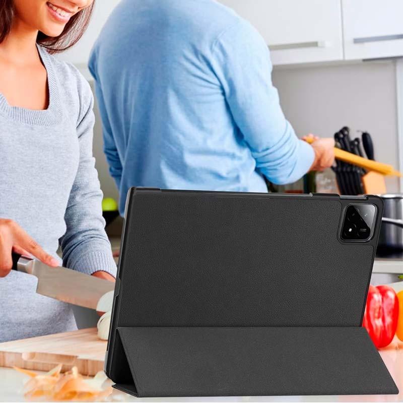 fotografía real de la Funda Compatible negra para Xiaomi Pad 6S Pro 12.4