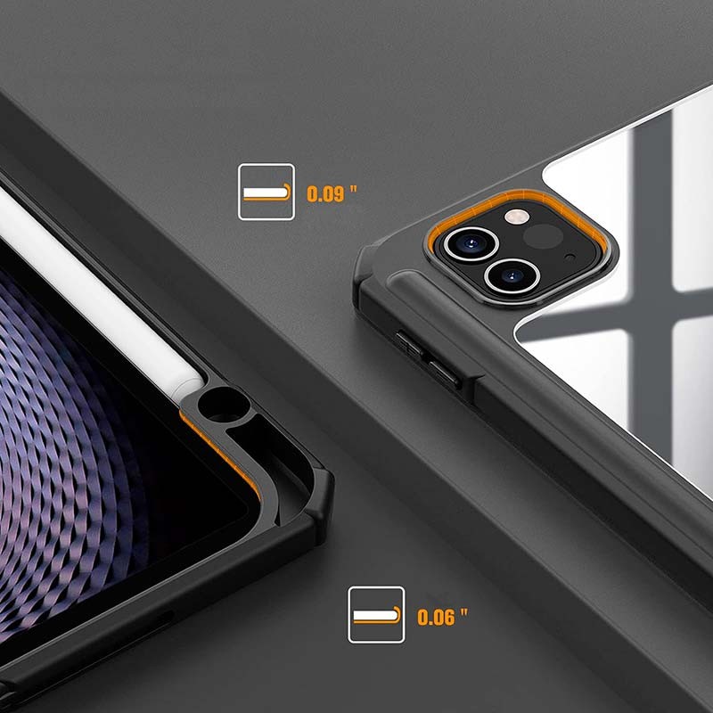 protección de cámara y pantalla de la Funda Crystal Compatible Azul para Apple iPad Pro 2024 11