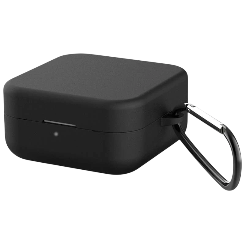 Funda de silicona con Mosquetón para Xiaomi Mi True Wireless 2 Basic Negro