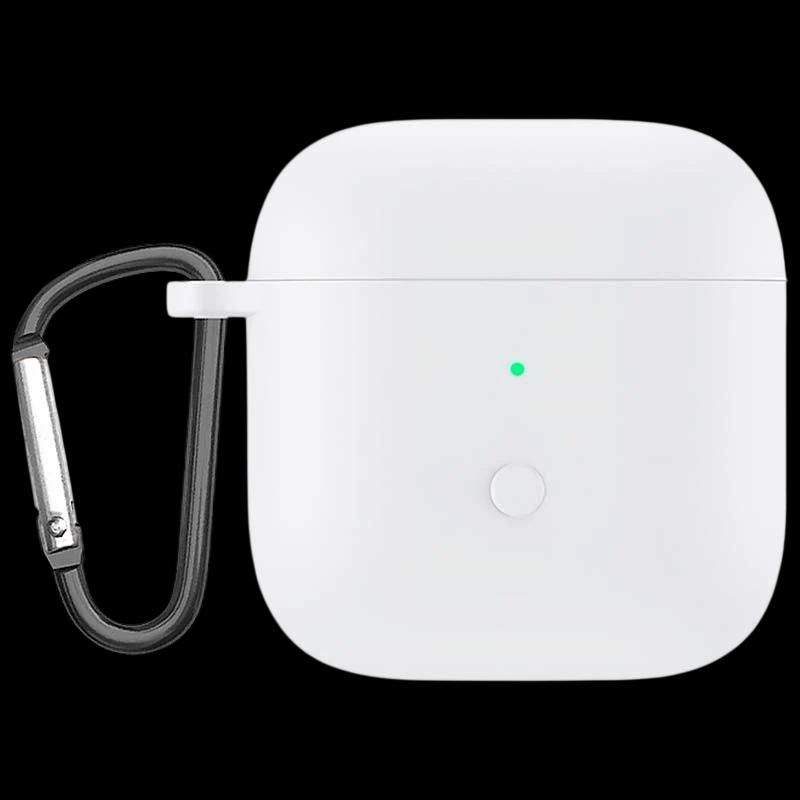 Funda de silicona con Mosquetón para Xiaomi Redmi Buds 3 Blanco