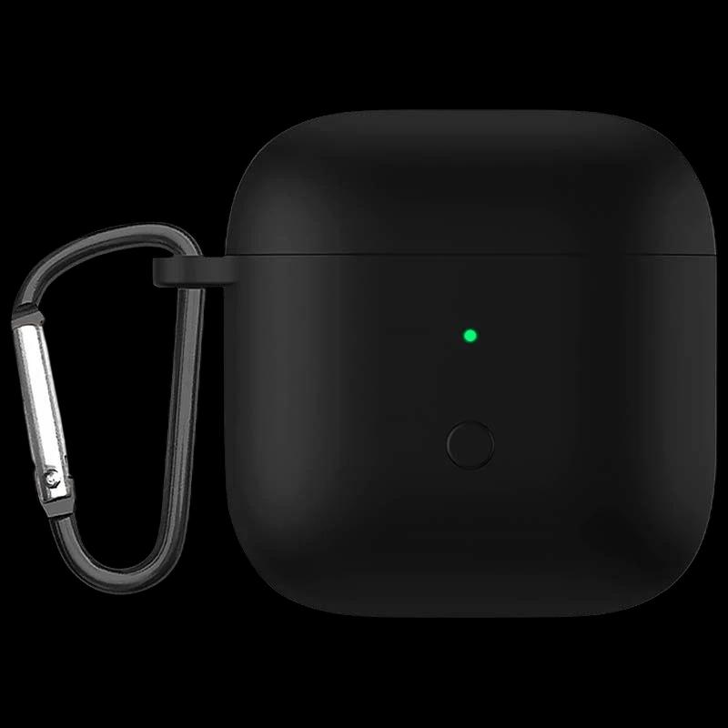 Housse en Silicone avec Mousqueton pour Xiaomi Redmi Buds 3 Noir