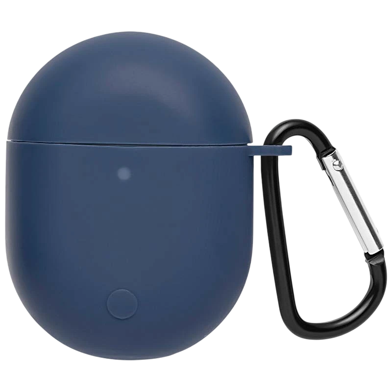 Funda de silicona con Mosquetón para Xiaomi Redmi Buds 3 Pro / POCO Buds Pro Azul Oscuro