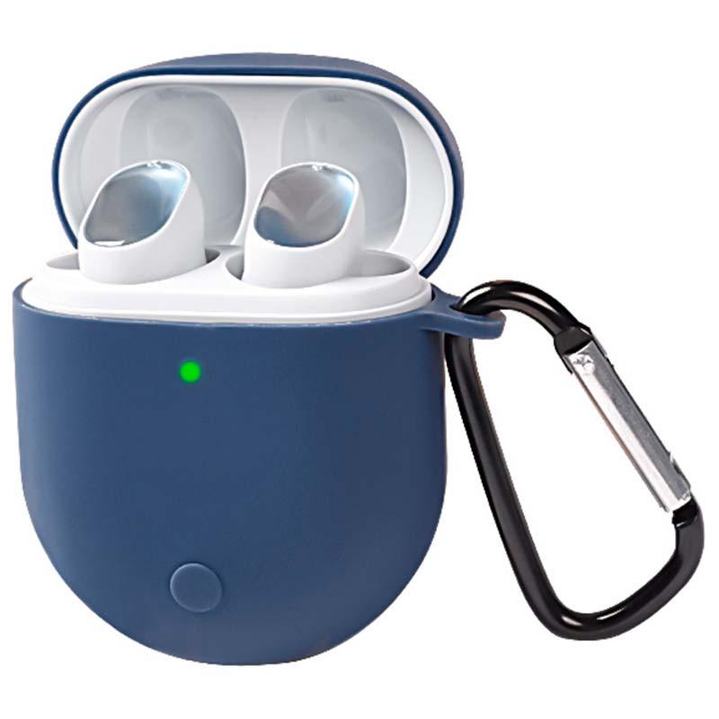vista frontal de la Funda azul oscuro de silicona para Xiaomi Redmi Buds 3 Pro