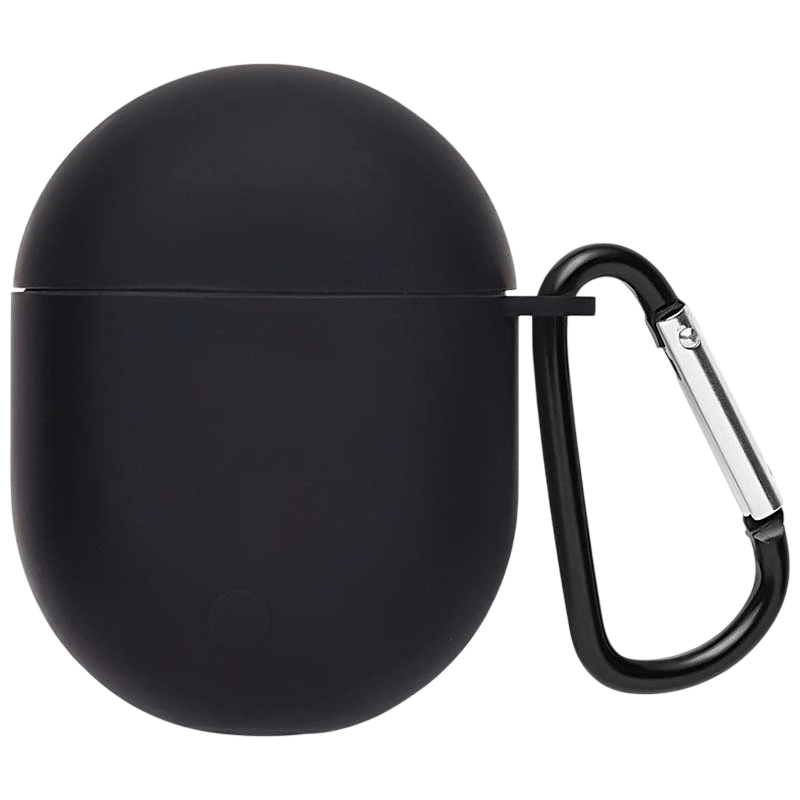 Funda de silicona con Mosquetón para Xiaomi Redmi Buds 3 Pro / POCO Buds Pro Negro