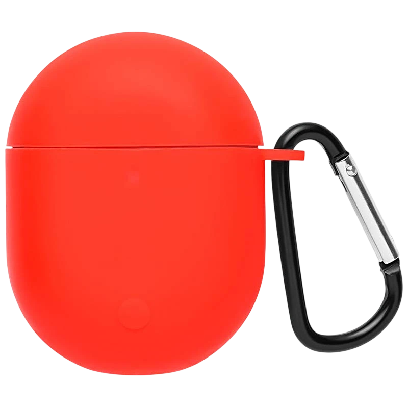 Funda de silicona con Mosquetón para Xiaomi Redmi Buds 3 Pro / POCO Buds Pro Rojo