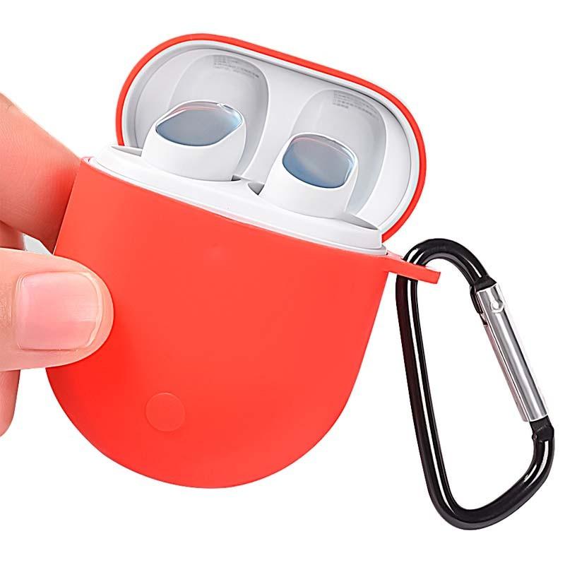 vista frontal de la Funda roja de silicona para Xiaomi Redmi Buds 3 Pro