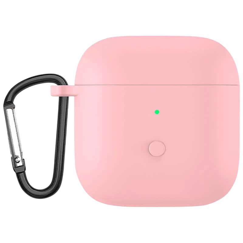 Funda de silicona con Mosquetón para Xiaomi Redmi Buds 3 Rosa