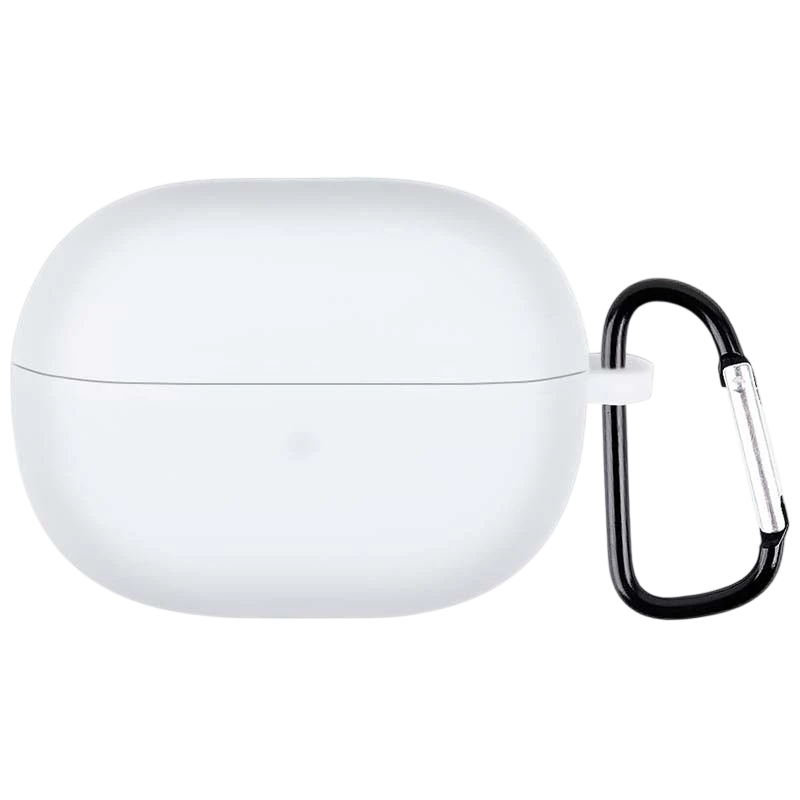 Funda de silicona con Mosquetón para Xiaomi Redmi Buds 3 Lite Blanco