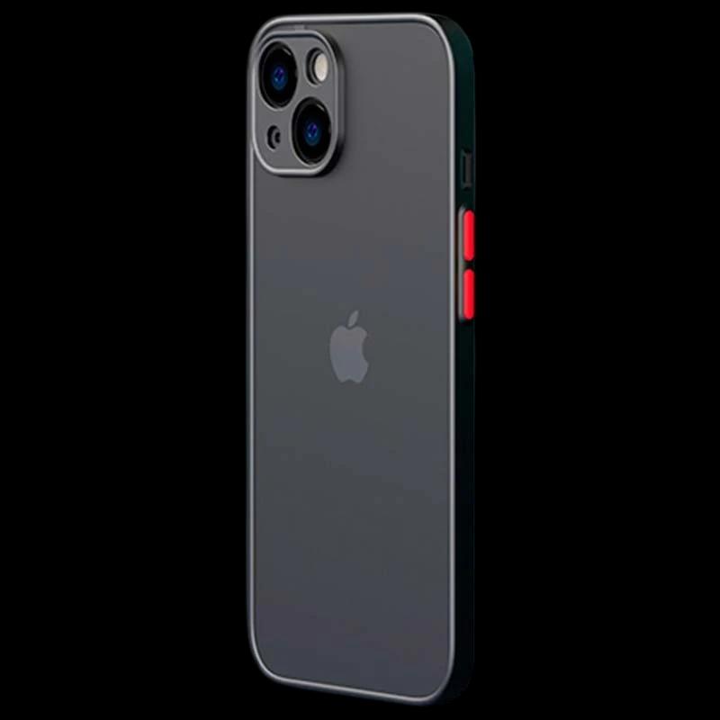 Coque Dual Matte iPhone 13 Noir+Rouge