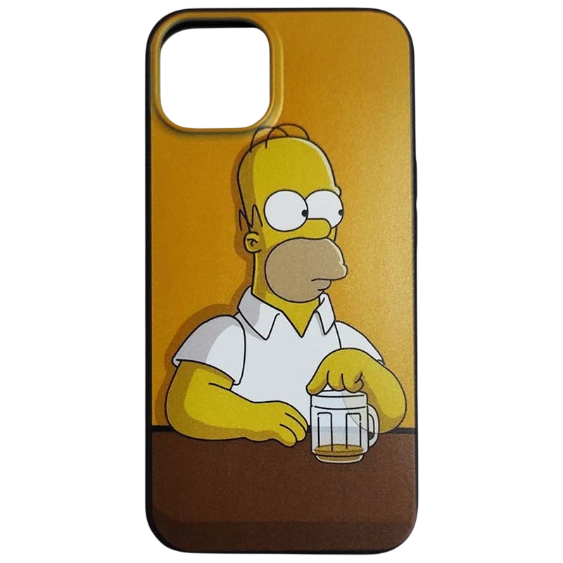 Funda de silicona iPhone 13 Homer Beer
