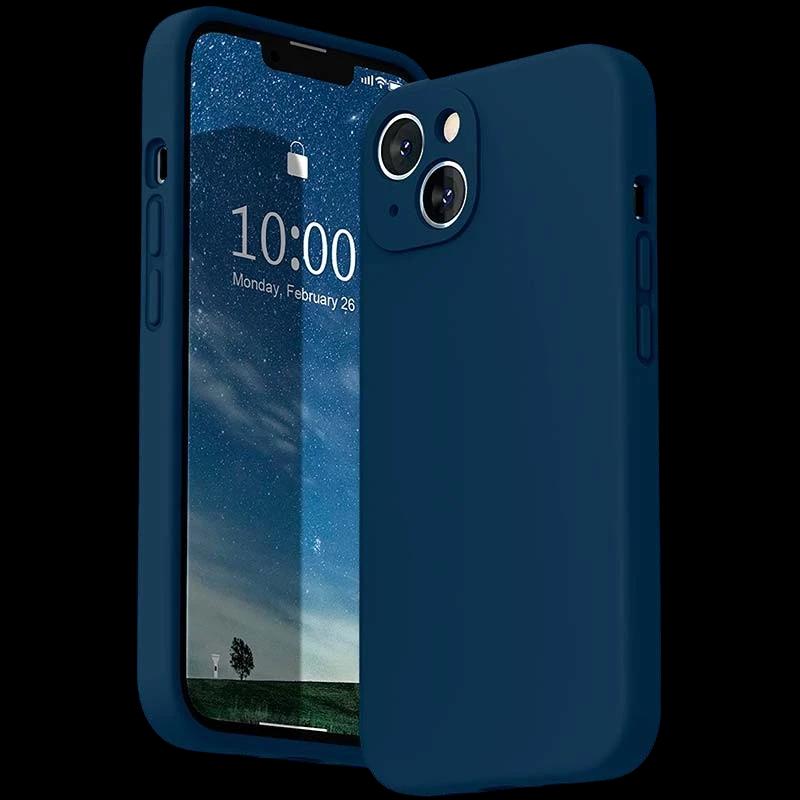 Coque iPhone 13 Square Liquid Premium Bleu