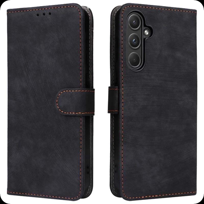 Funda negra 360º Protection tipo libro para Samsung Galaxy S24 5G