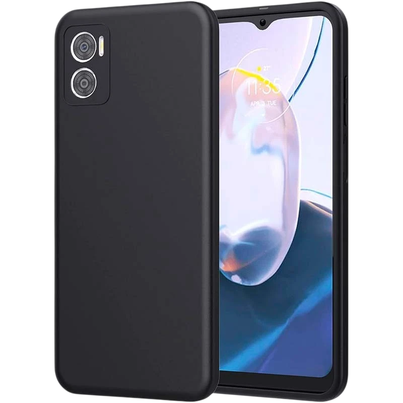 Coque Square Liquid Premium noir pour Motorola Moto E22