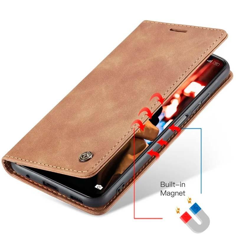 Aimant de l'étui bordeaux Magnetic Wallet type livre pour Xiaomi 13T