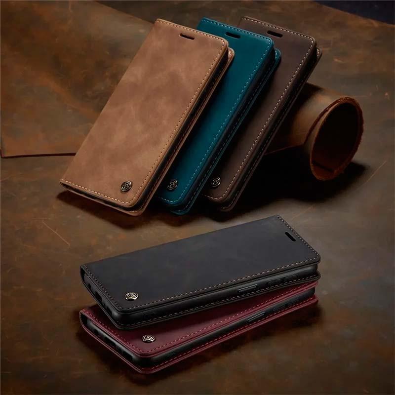 Étui bordeaux Magnetic Wallet type livre pour Xiaomi 13T et d'autres couleurs disponibles