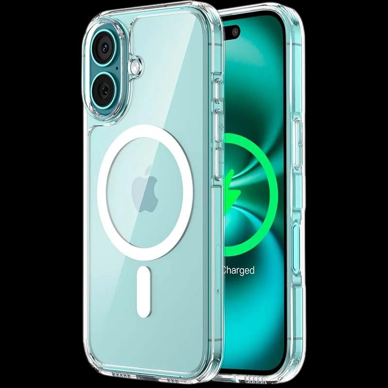 Funda transparente para iPhone 16 compatible con  Magsafe