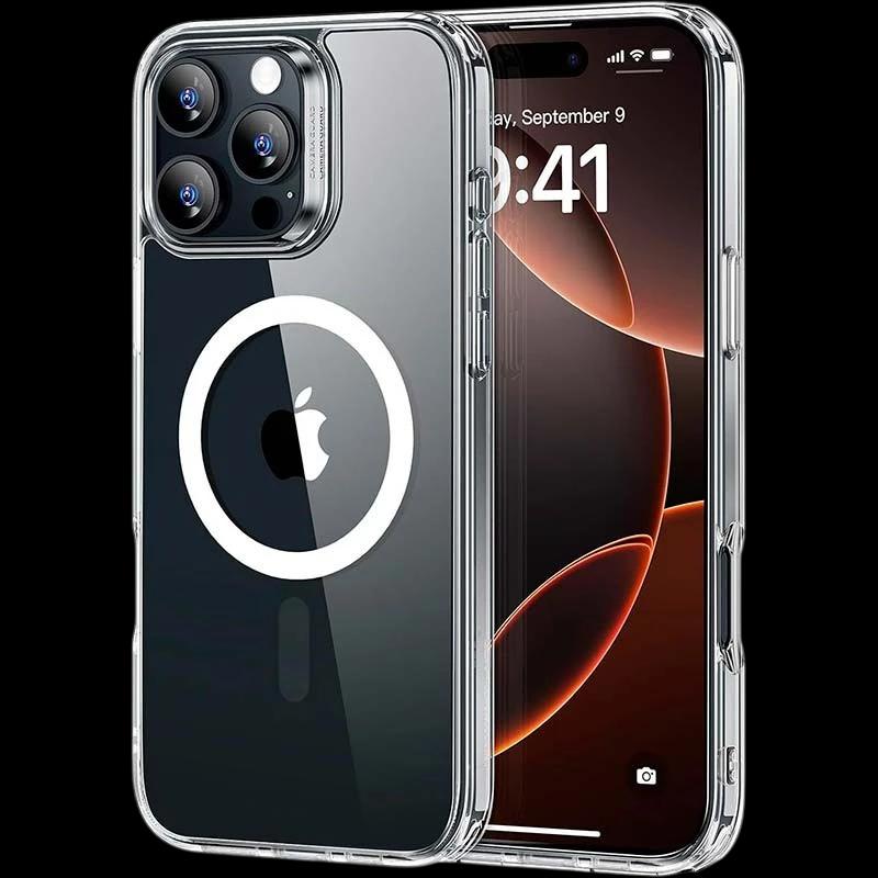 Capa transparente para iPhone 16 Pro compatível com MagSafe