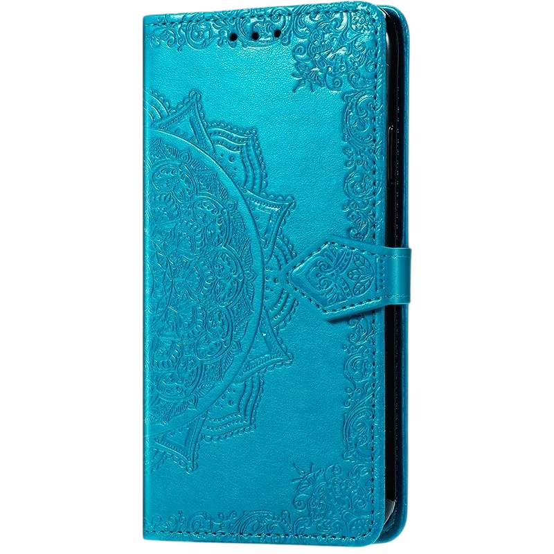 Capa azul Mandala tipo livro para Xiaomi Redmi Note 13 4G