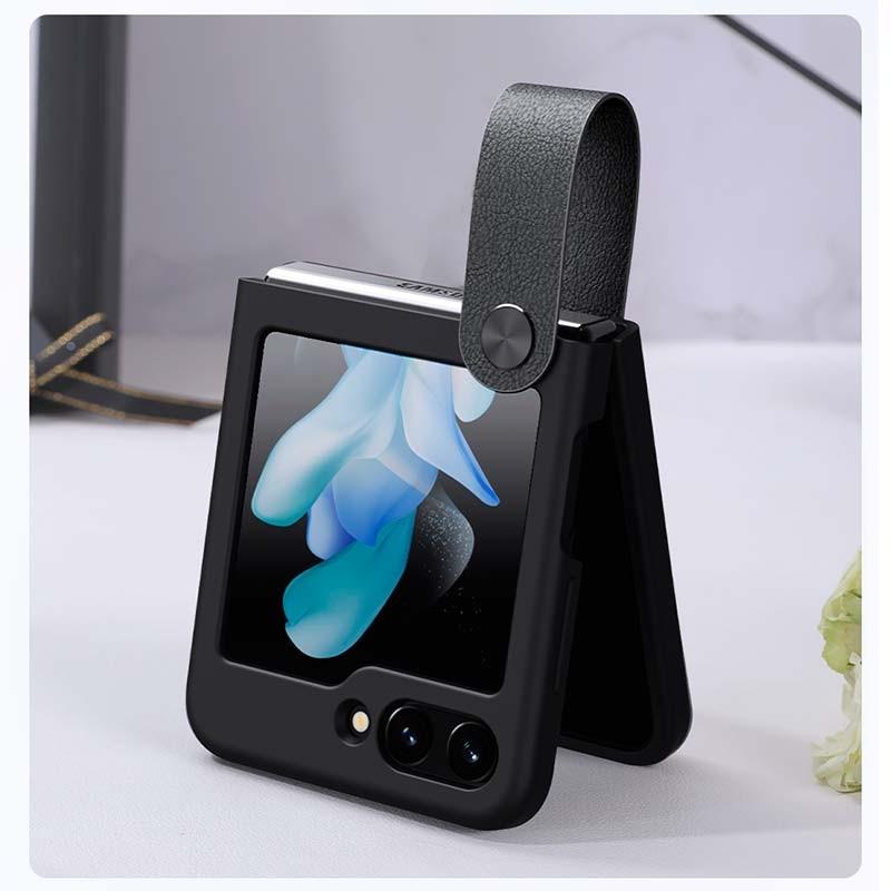 foto real de la Funda de silicona Flex Flip negra de Nillkin para Samsung Galaxy Z Flip5
