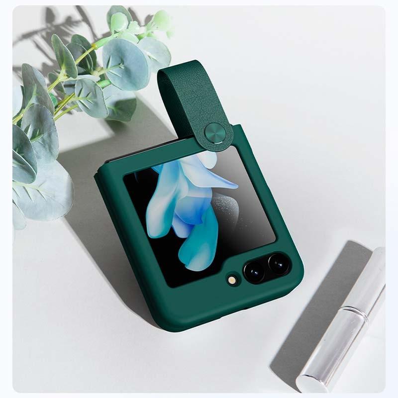 Slide https://ppoweb-pro.azurewebsites.net/cdnassets/funda_nillkin_flex_flip_samsung_galaxy_z_flip5_verde_07_ad_l.jpg