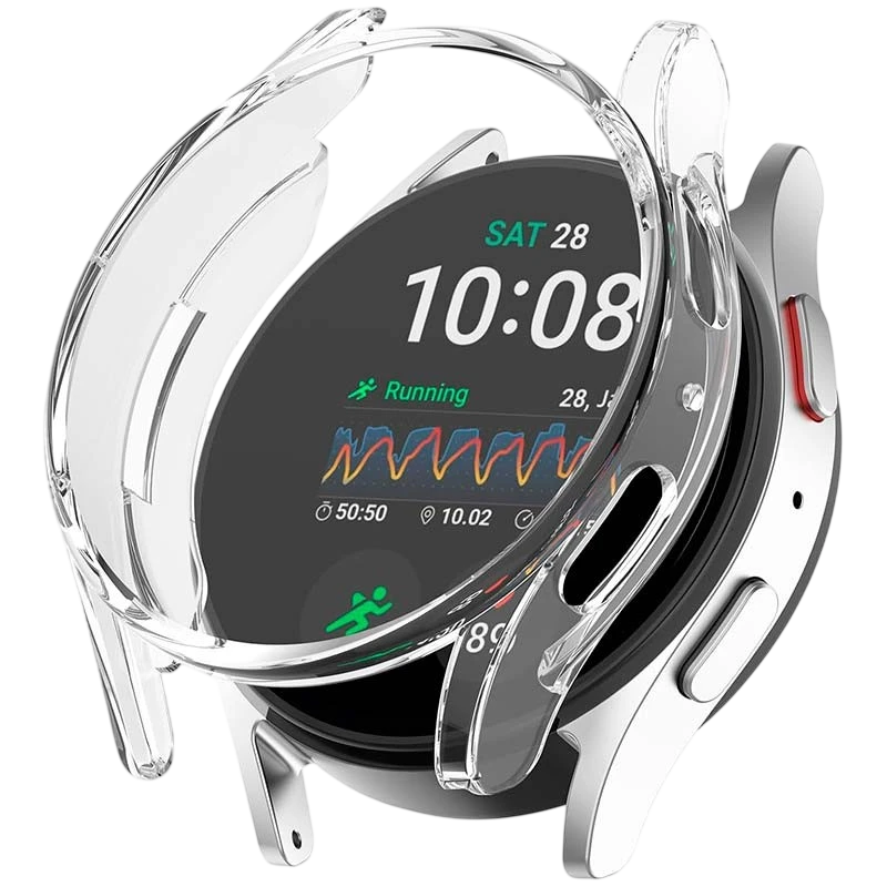 Funda PC transparente + Cristal Templado Samsung Galaxy Watch7 44mm